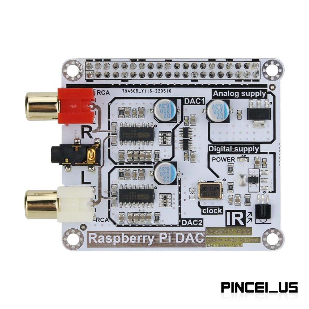 For Volumio Moode Raspberry Pi DAC - Raspberry Pi 4B HIFI Dual-decode DAC I2S