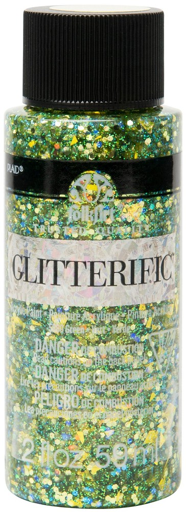 FolkArt Glitterific Glitter Paint 2oz-Green