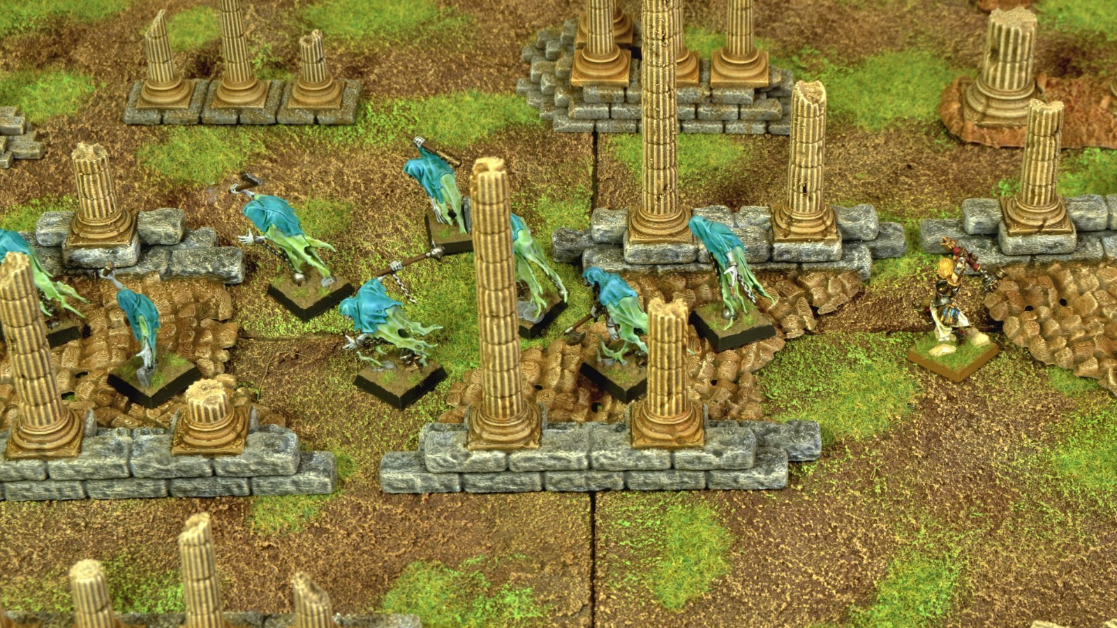 Feature + Scatter Terrain - Greek Ruins - Miniature Wargames - Warhammer 40k/AoS