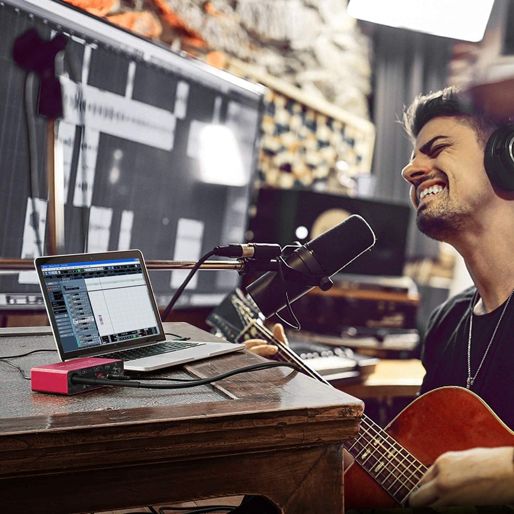 Audio Interface USB with Mic Preamplifier Mixer...