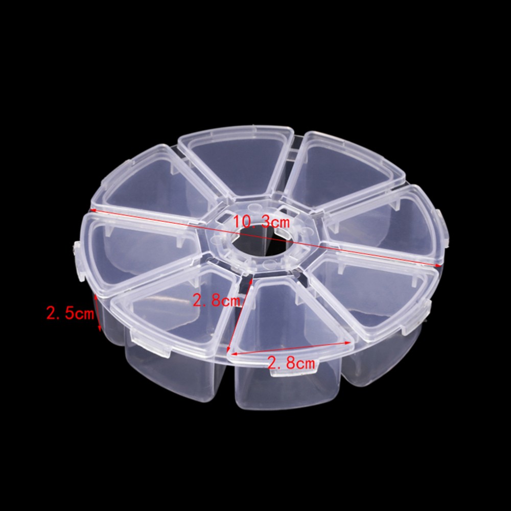 4 PCS Plastic Organiser Box Container with Dividers Earring Storage