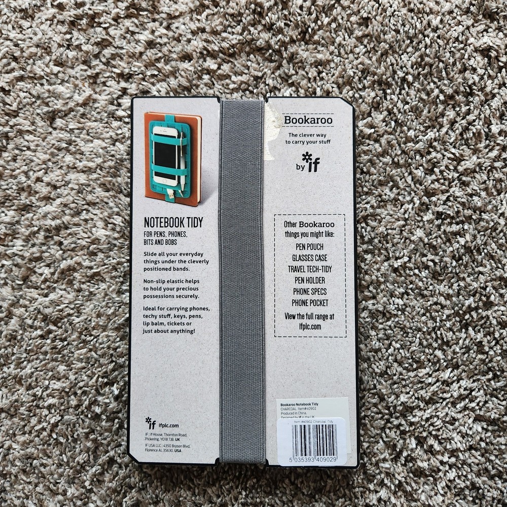 Bookaroo Notebook Tidy. (Charcoal Gray)