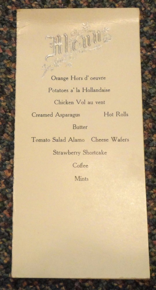 1920s Norcatur Kansas high school alumni program and menu