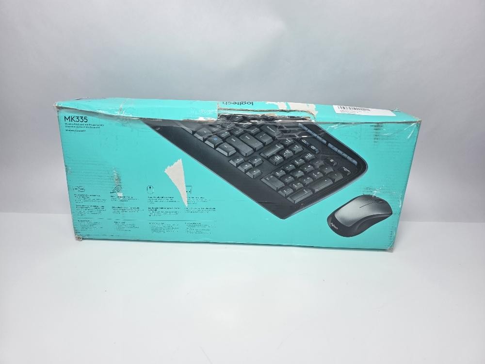 Logitech MK335 Wireless Keyboard Mouse Combo Quiet Keys USB Black Silver
