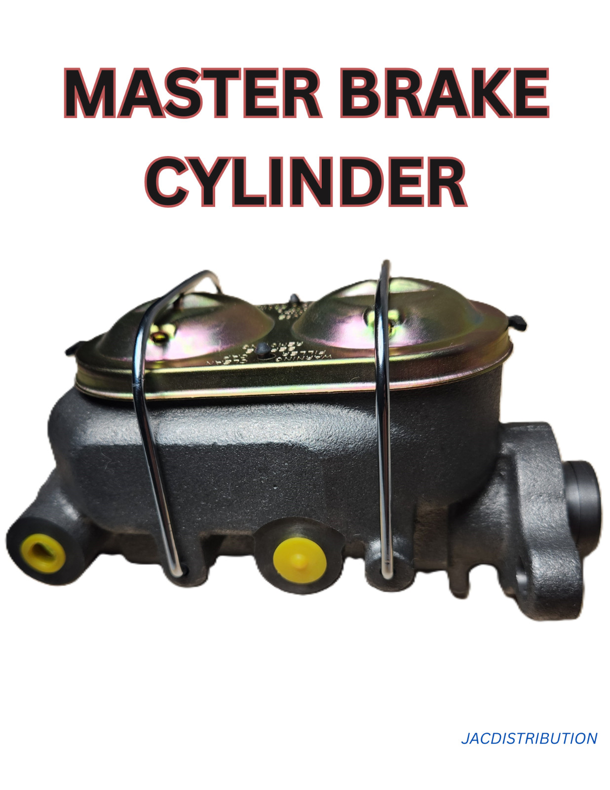 Chevy Master Cylinder 1" Bore 2 Ports Each Side w Fittings and Adaptor MC1321H