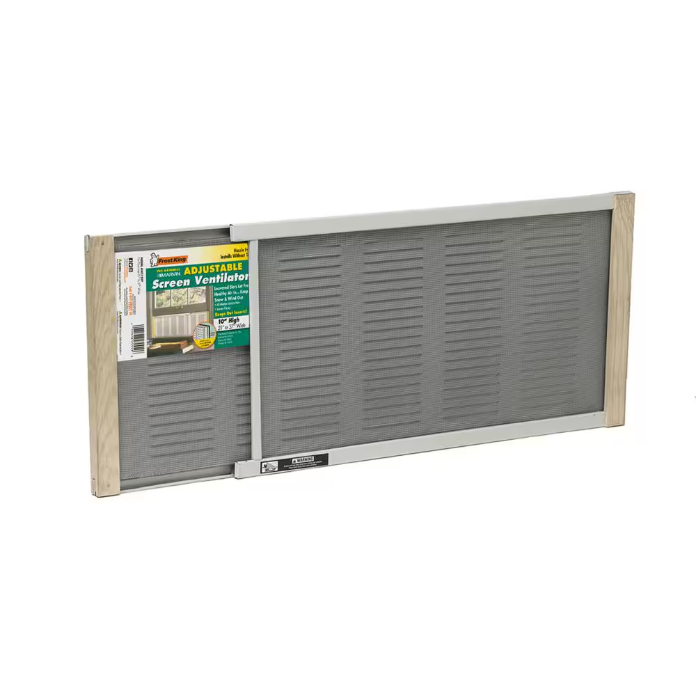 Adjustable Vented Metal Window Mesh Bug Screen Ventilator Sliding Louver 10"x37"