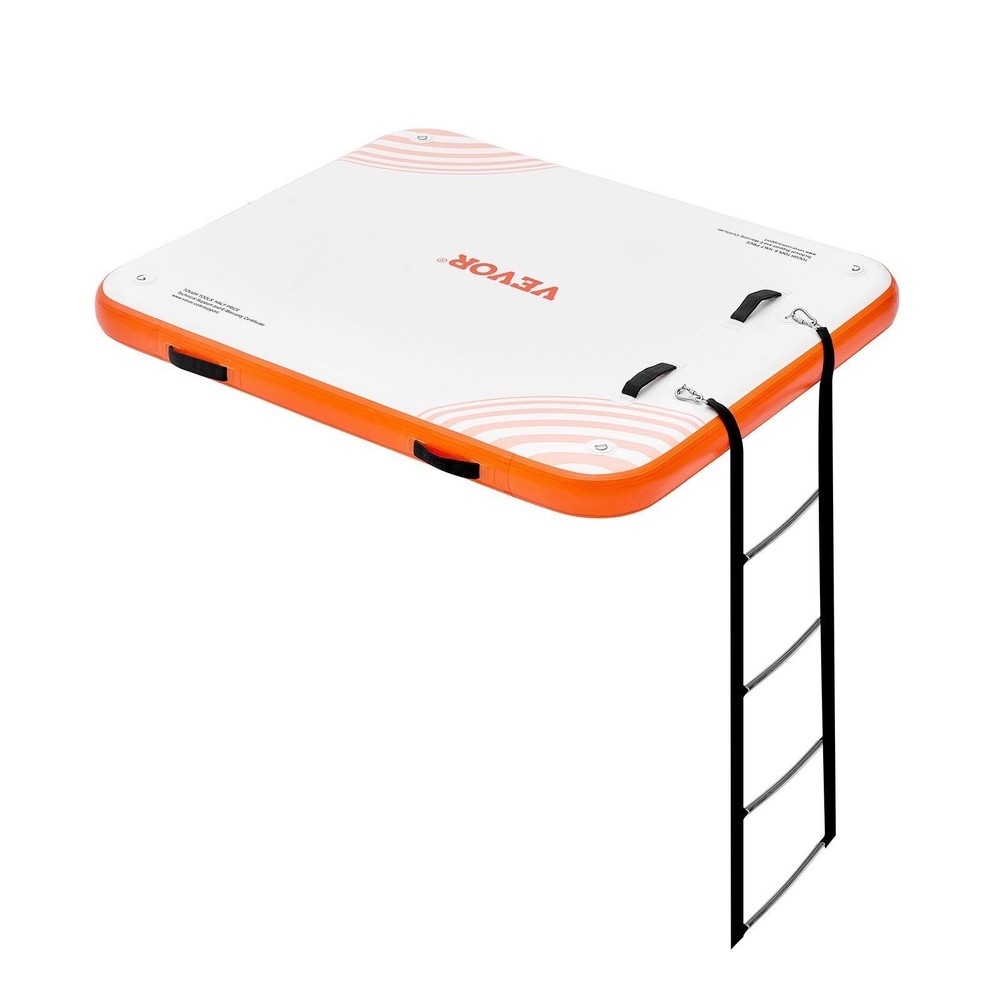 Inflatable Floating Dock, 6x 5FT Inflatable Dock Platform with Detachable Ladder