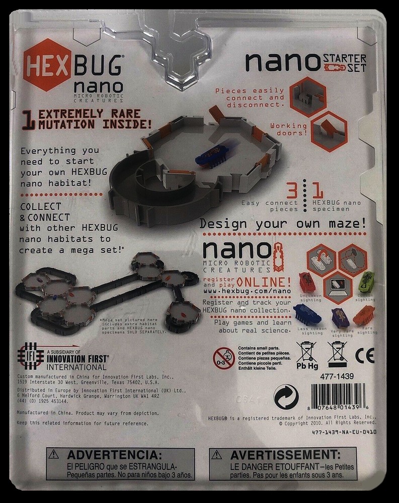 Hexbug Nano Starter Set Blue ~ Rare Mutation ~ Micro Robotic Creatures CARDED