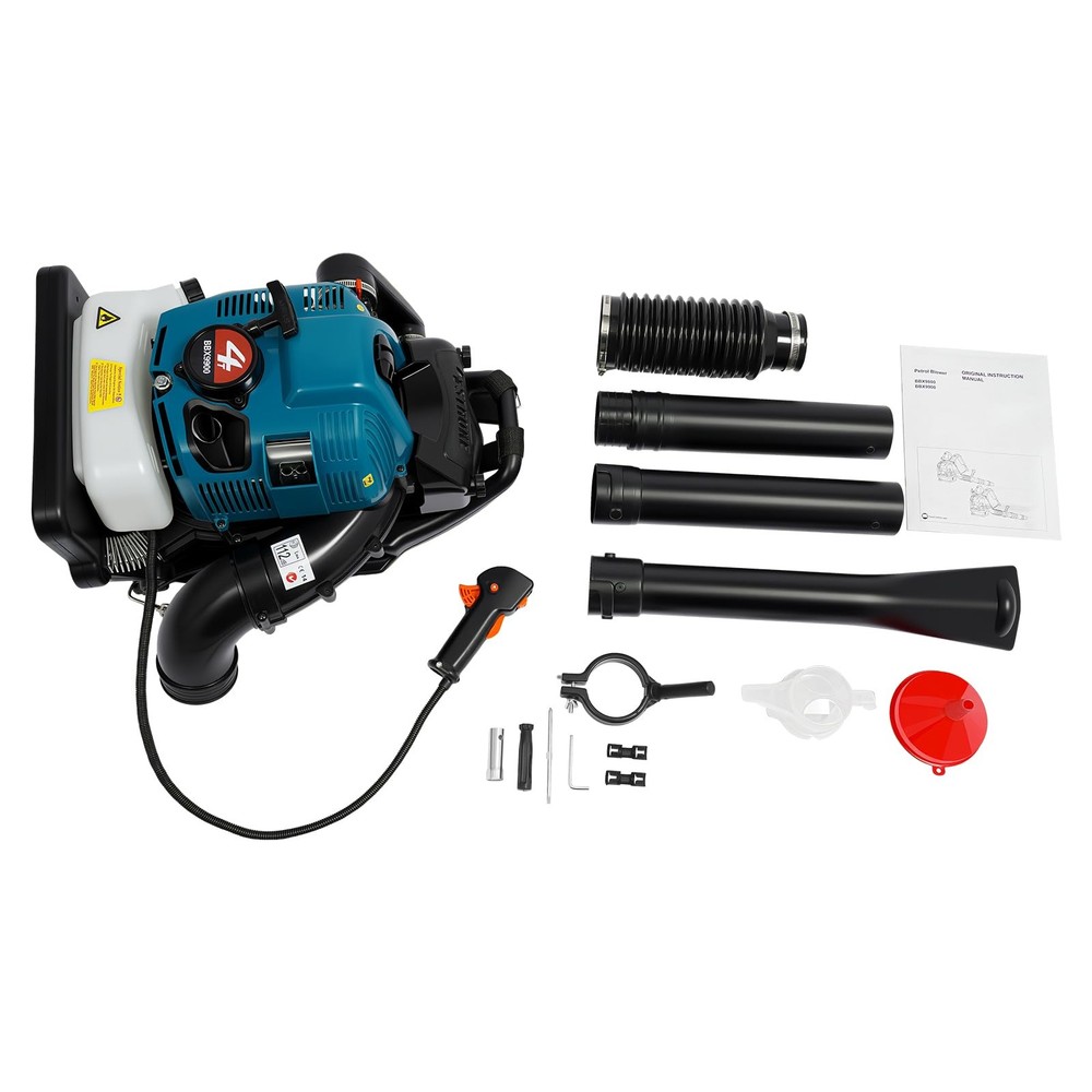 Gas Leaf Blower 75.6cc 4-Stroke Engine Backpack Leaf Blower with Cruise Control