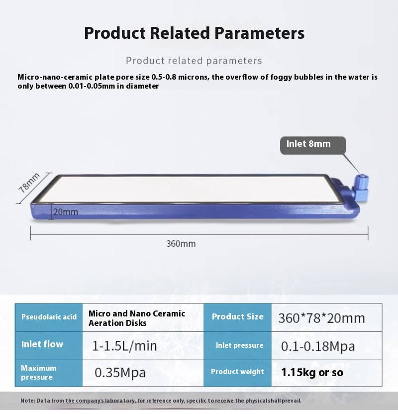 Fish Tank Bubble Oxygen Diffuser Aquarium Dual Interface Air Stone Bar Accessory