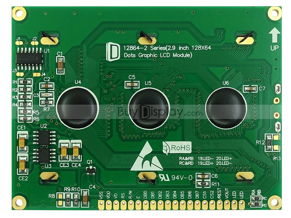 Black 128x64 Graphic LCD Display Module w//KS0107+KS0108 Controller,Tutorial