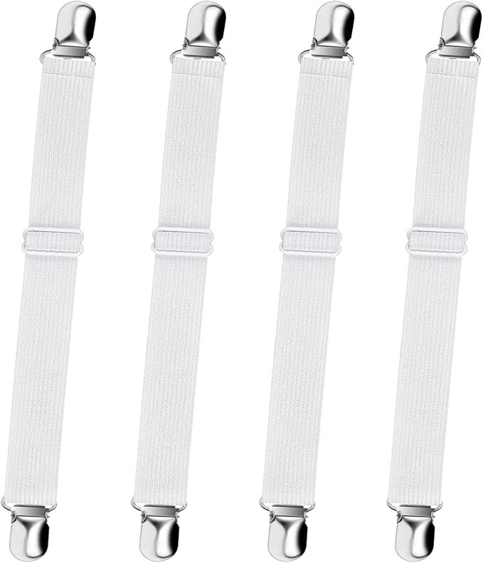 Bed Sheet Straps, Sopito Adjustable Elastic Fitted Sheet Corner Holders Straps