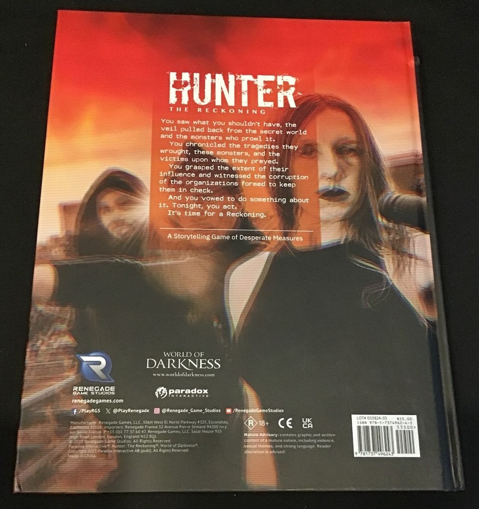 Hunter RPG ~ The Reckoning ~ Core Rulebook ~ OEJ