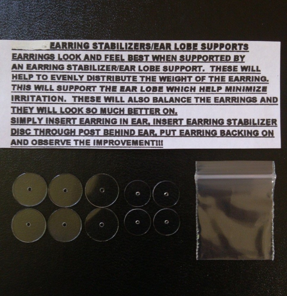 NEW-EAR LOBE SUPPORTS -2 SIZES -LARGE & RARE SMALLER COMBO PACK- SOLVES DROOPING