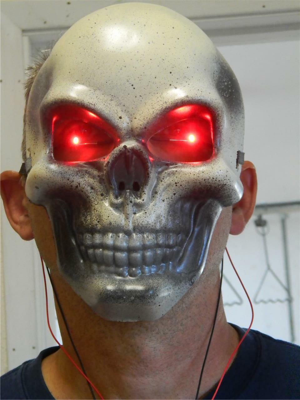 Halloween Prop, Cosplay, costume, Led GLOW Eyes Glasses for Masks, RED LEDs