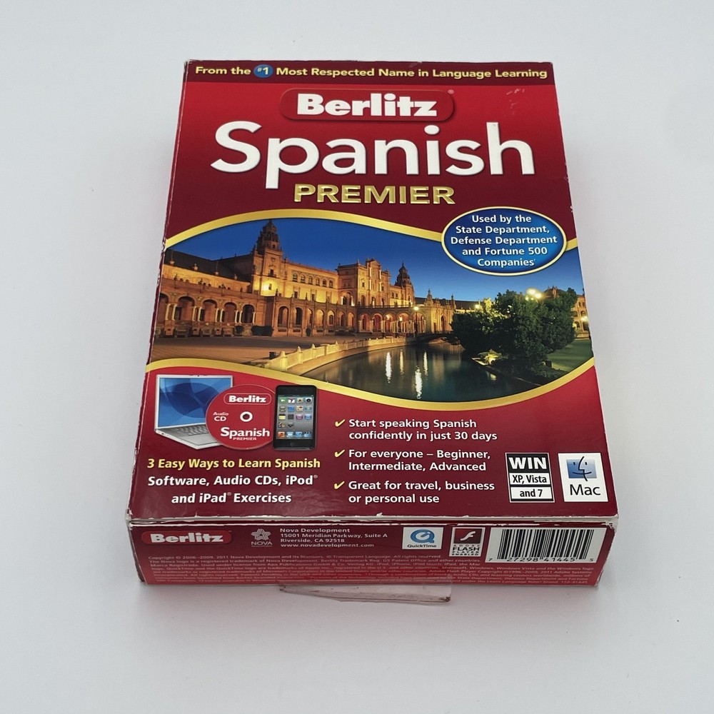 Berlitz Spanish Premier Learning Software For Mac, Windows XP, Vista, And 7