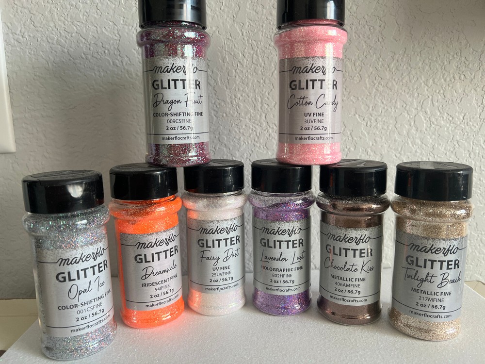 MakerFlo Craft Glitter 2oz Shaker Bottle High Quality