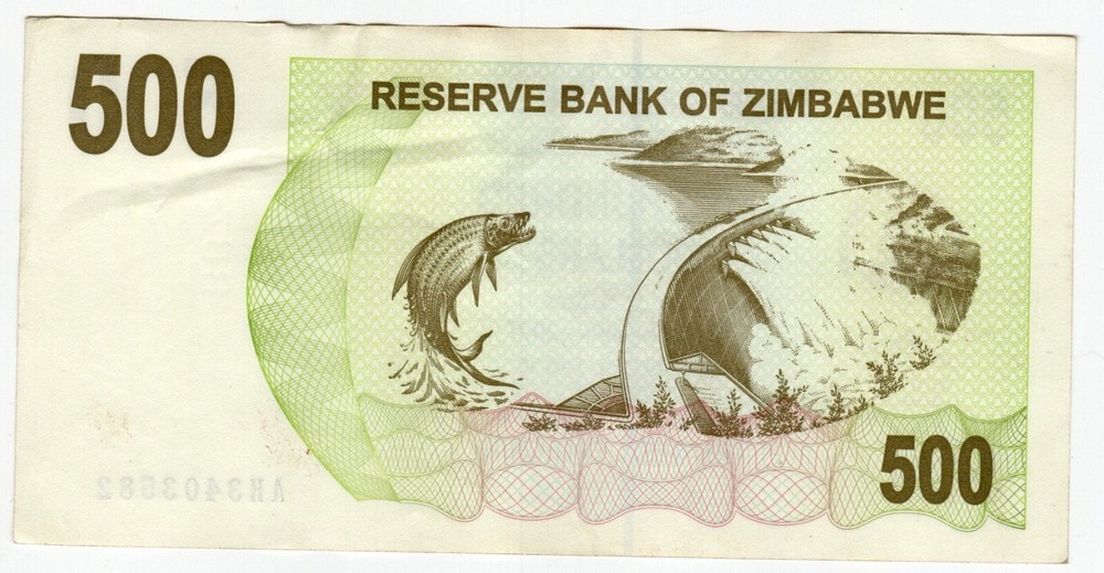 Banknote Zimbabwe 500 Dollars 2006 P43