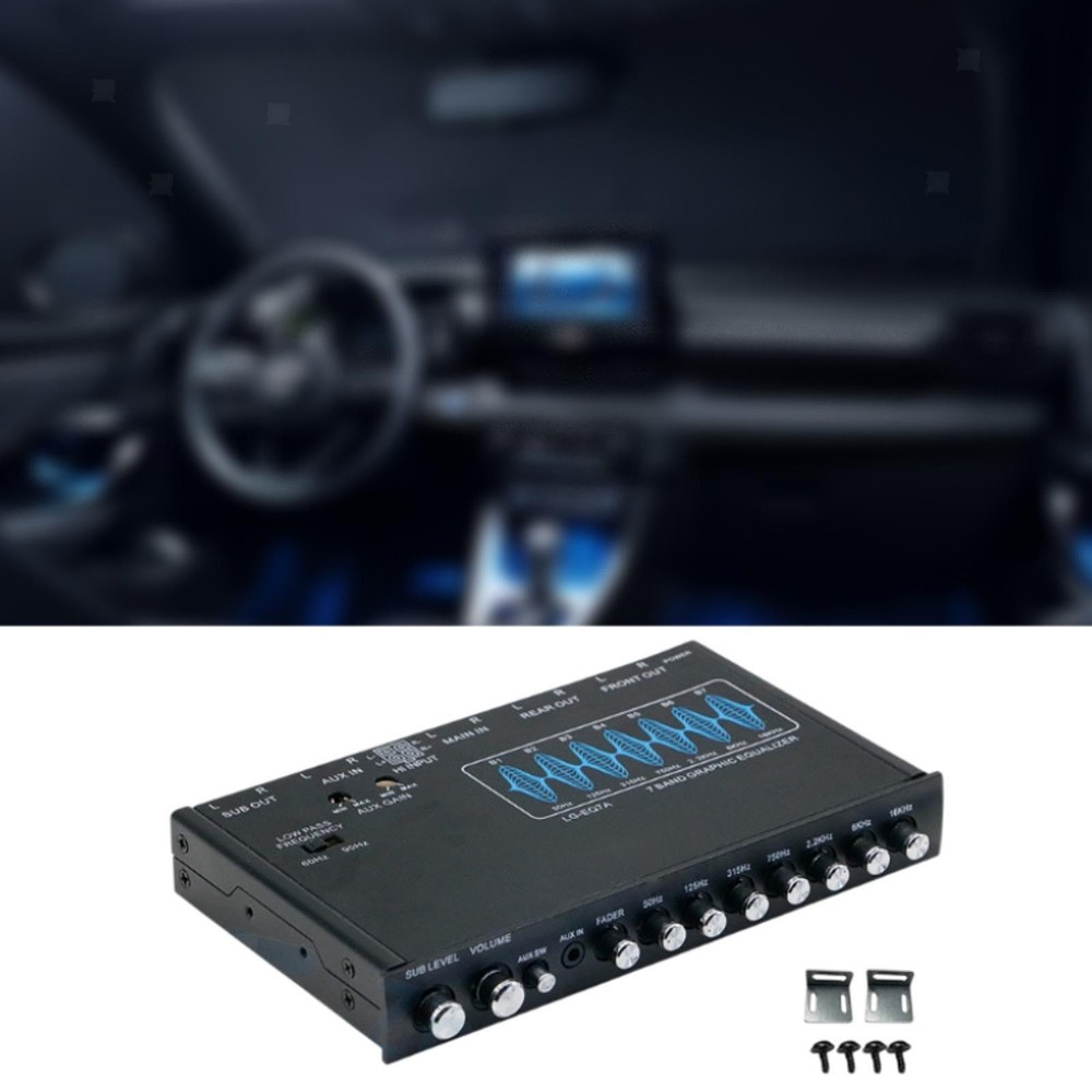 7 Band Car Audio Equalizer Easy Install DV 12V Sturdy Graphic Equalizer