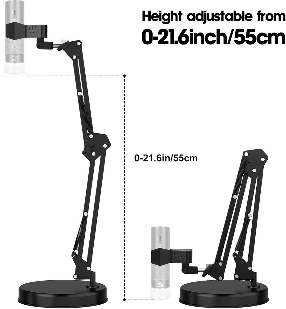 21" Adjustable USB Microscope Stand Universal Mount with Table Clamp for Camera