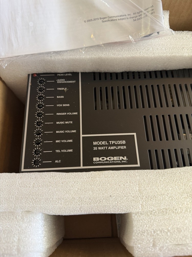 Bogen Telephone Paging Amplifier TPU-35B