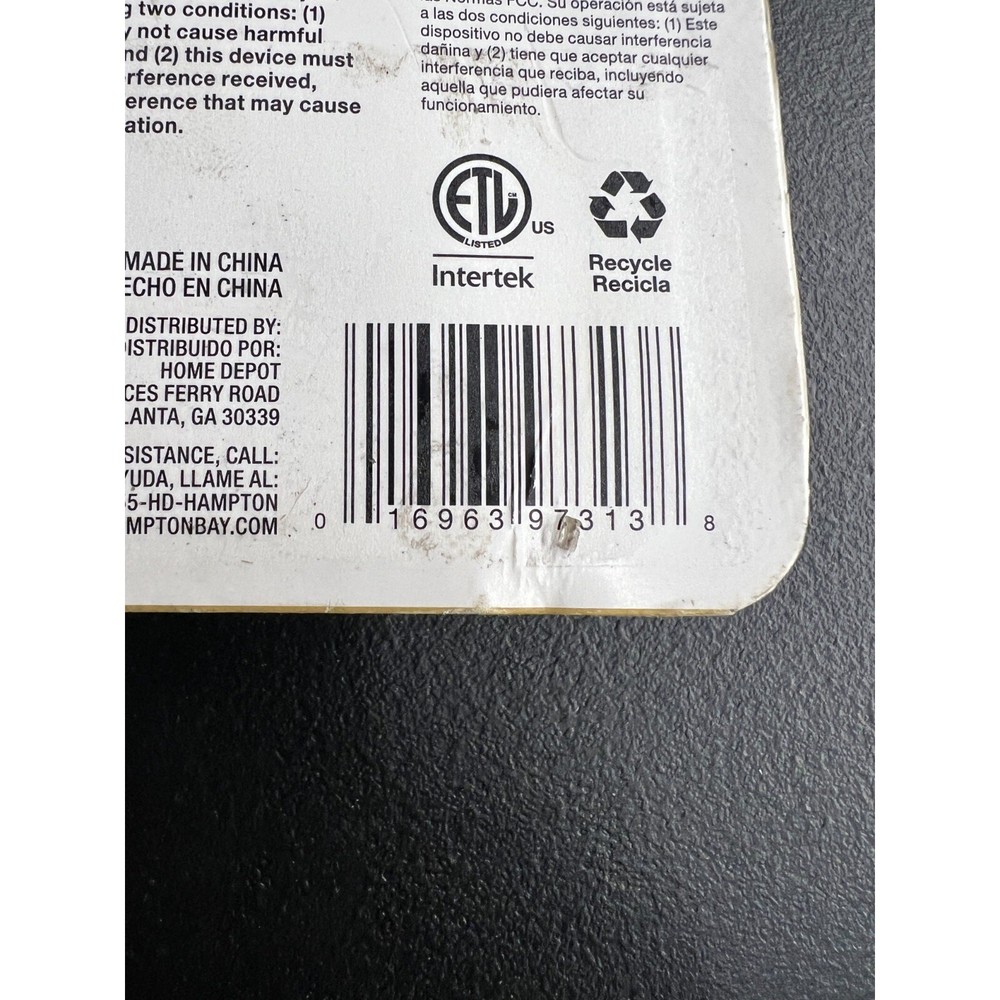 Hampton Bay Wireless Plug-In Door Bell LED Indicator with Wireless Push Button