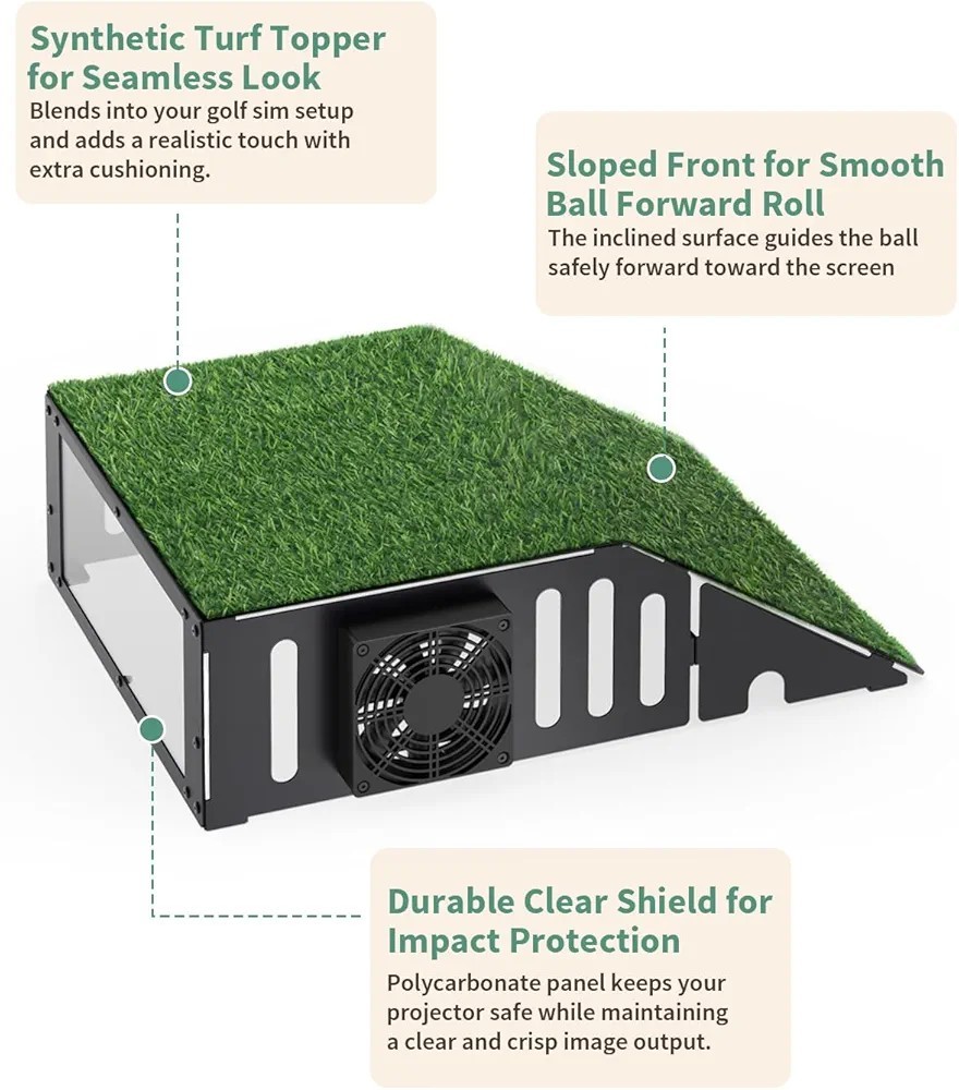 Golf Simulator Projector Cover Floor Mounted Protective Enclosure