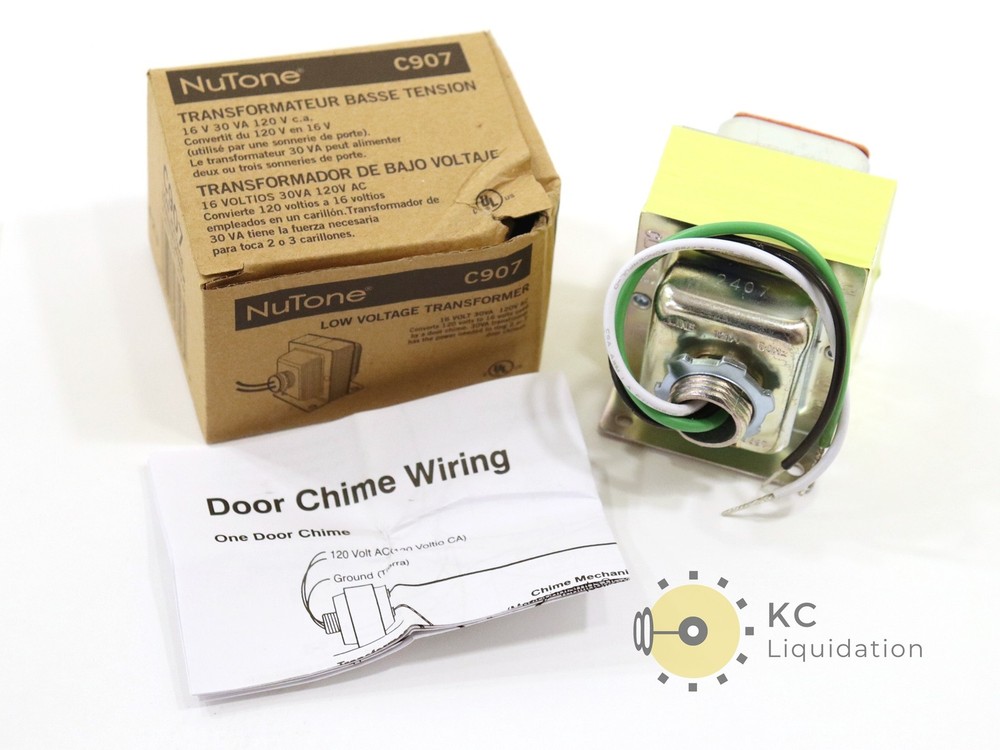 NuTone C907 16V Low Voltage Transformer