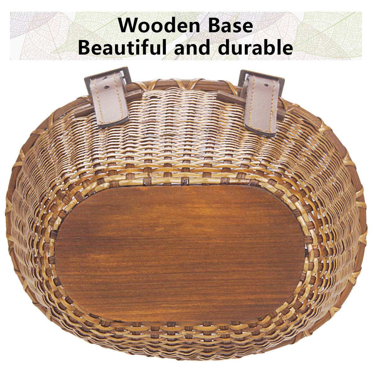 Retro Bike Basket Wicker Woven Bicycle Front Basket Handlebar Storage Basket