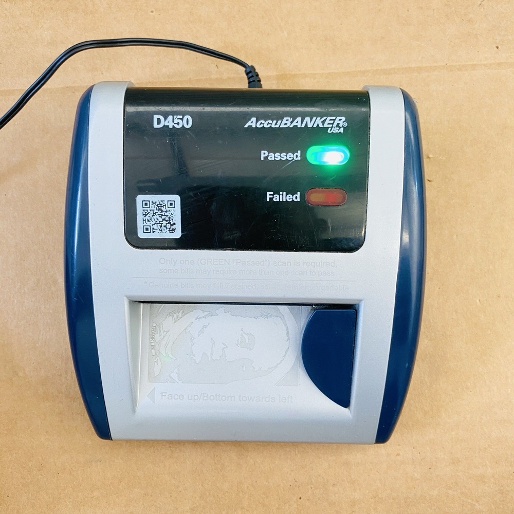 AccuBANKER ISA D450 Counterfeit Bill Detector w 5-Point Detection Methods TESTED