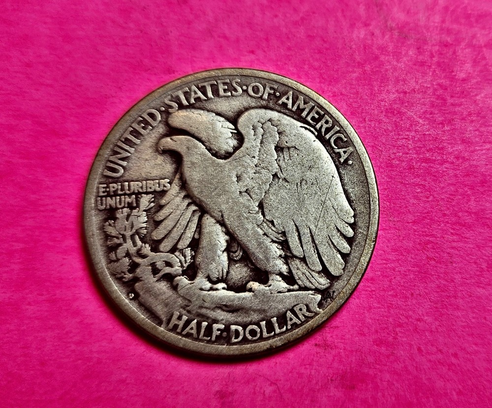 1918 D Walking Liberty Half Dollar 90% Silver