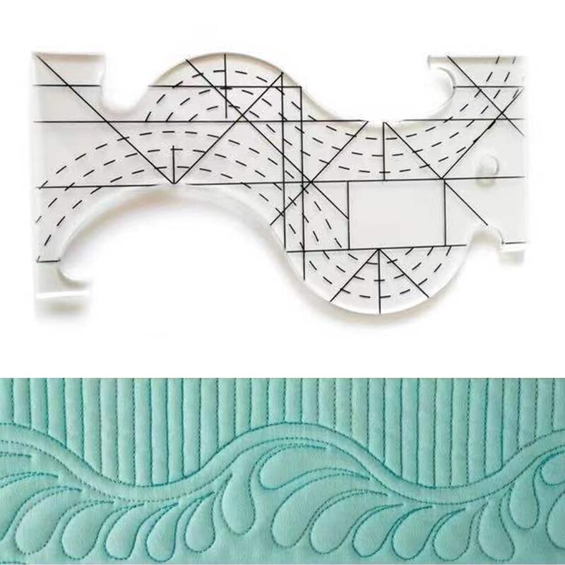 Multi-Purpose Quilting Template Ruler Acrylic Patchwork for Long Arm High Shank