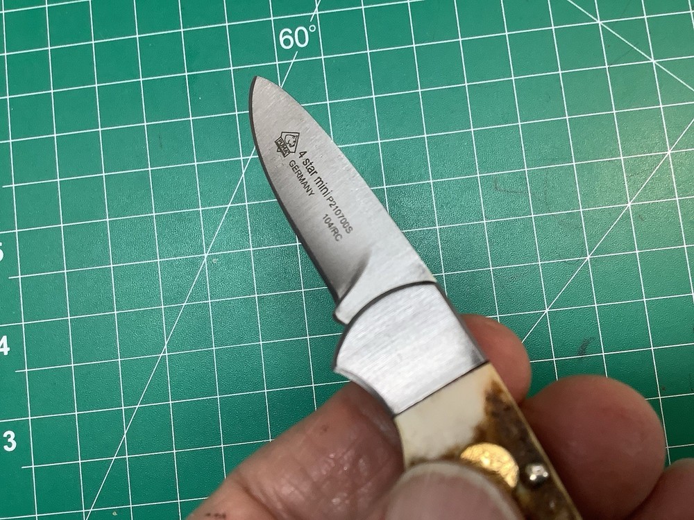 Puma Mini 4 Star Folder Knife With Fat Stag Handles