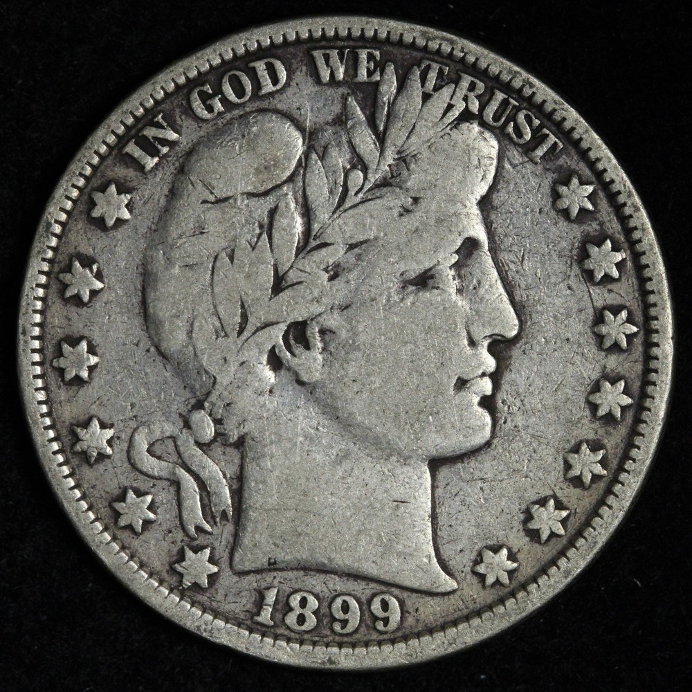 1899 Barber Silver Half Dollar FINE E374 VRXEM