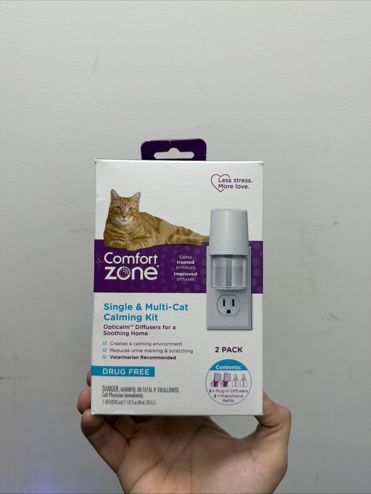 Comfort Zone Single & Multi-Cat Calming Kit. 1 Plug In & 1 Diffuser, rmone Refil