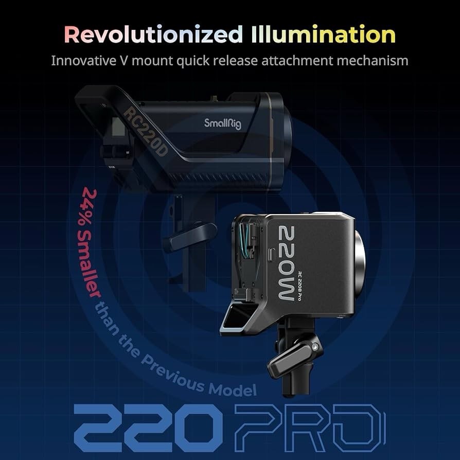 SMALLRIG RC 220D Pro 220W COB Video Light,