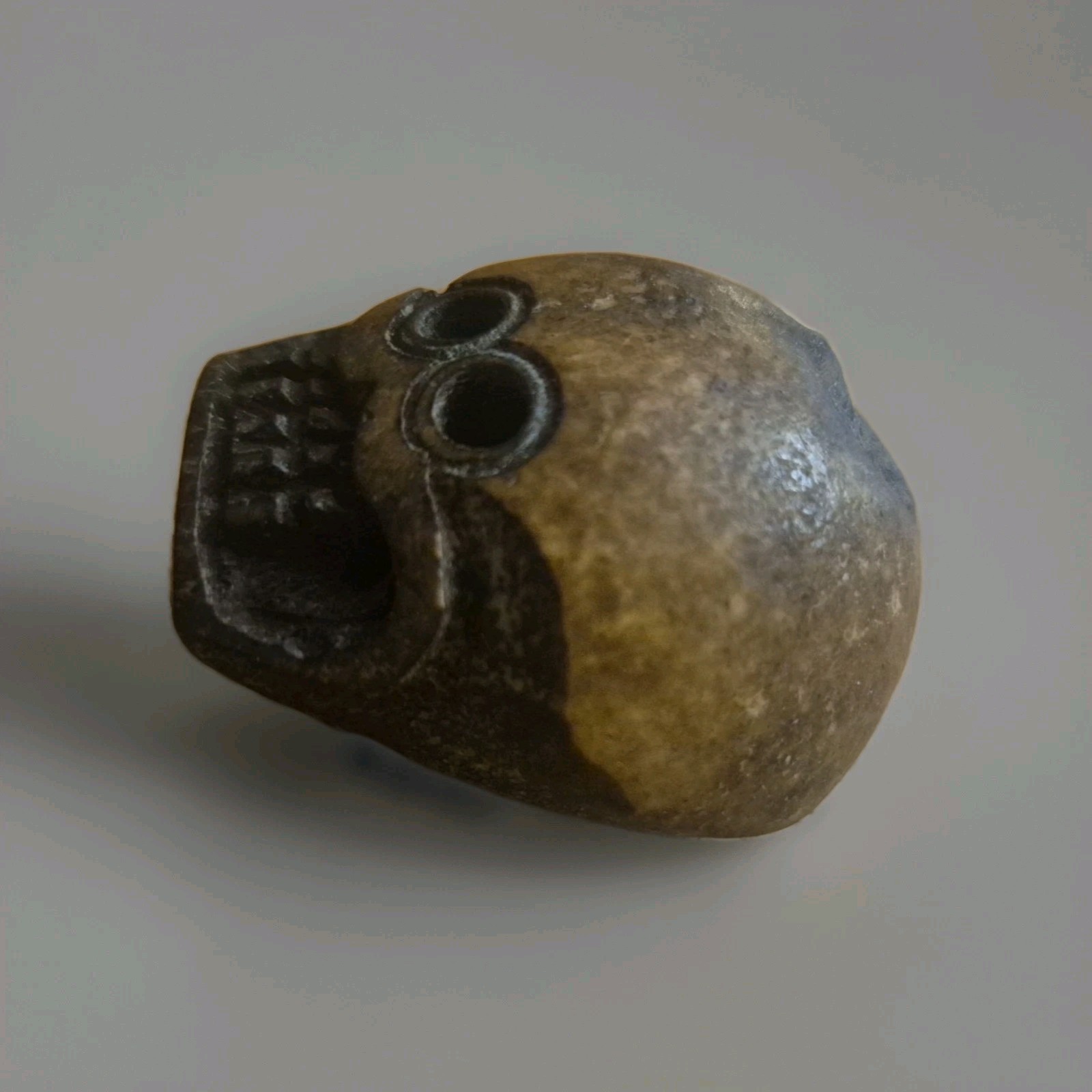 Rare Large Tibetan Kapala Citipati Bead - Relic