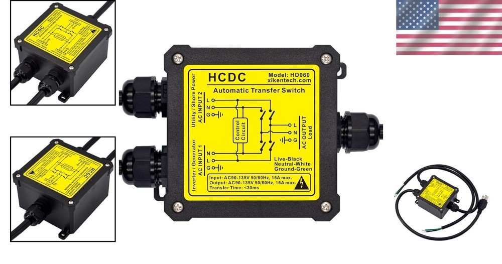 AC120V 15A Automatic Transfer Switch, ATS Core Wires