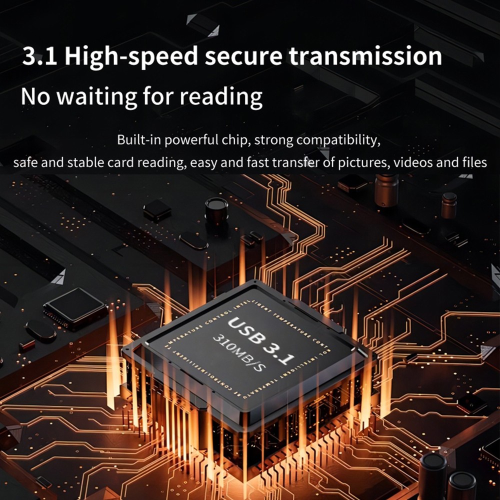 High-Speed SD Card Reader Type-C USB 3.1 Interface SD TF SIM Card Holder Case