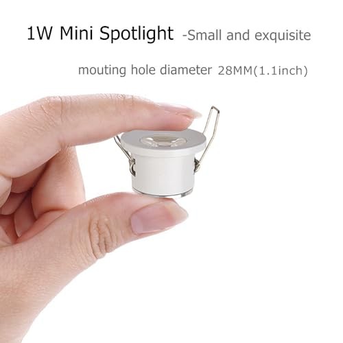 2Pack 1W Mini Spotlights Indoor Recessed Ceiling Showcase Display Under White