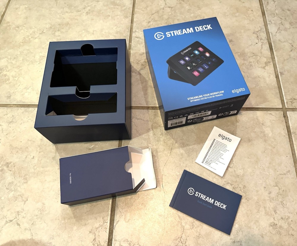 Stream Deck Mk 2 Black Empty Box With Inserts & Manual