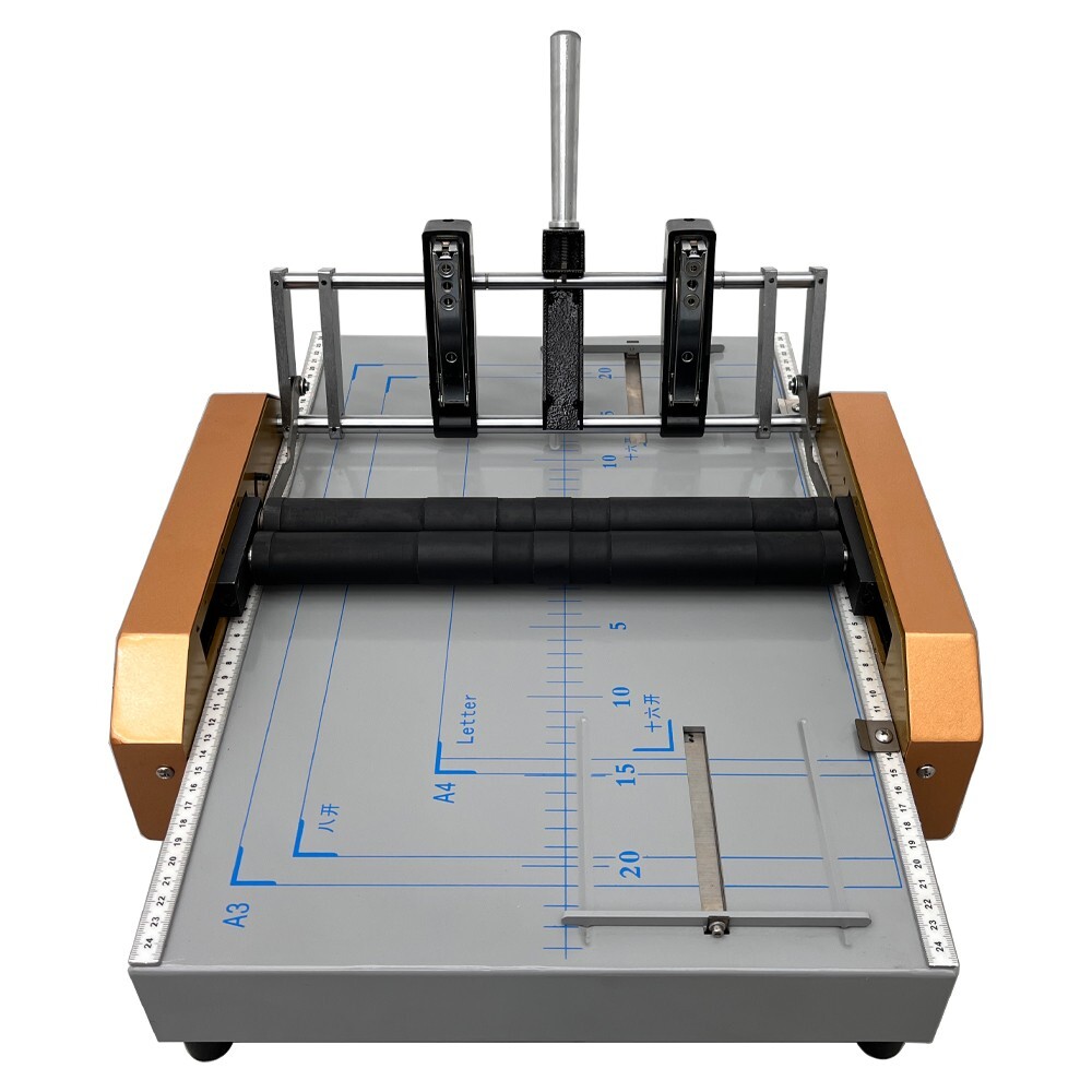 Automatic Booklet Maker,110V Electric Binding and Folding Machine Book Folder US