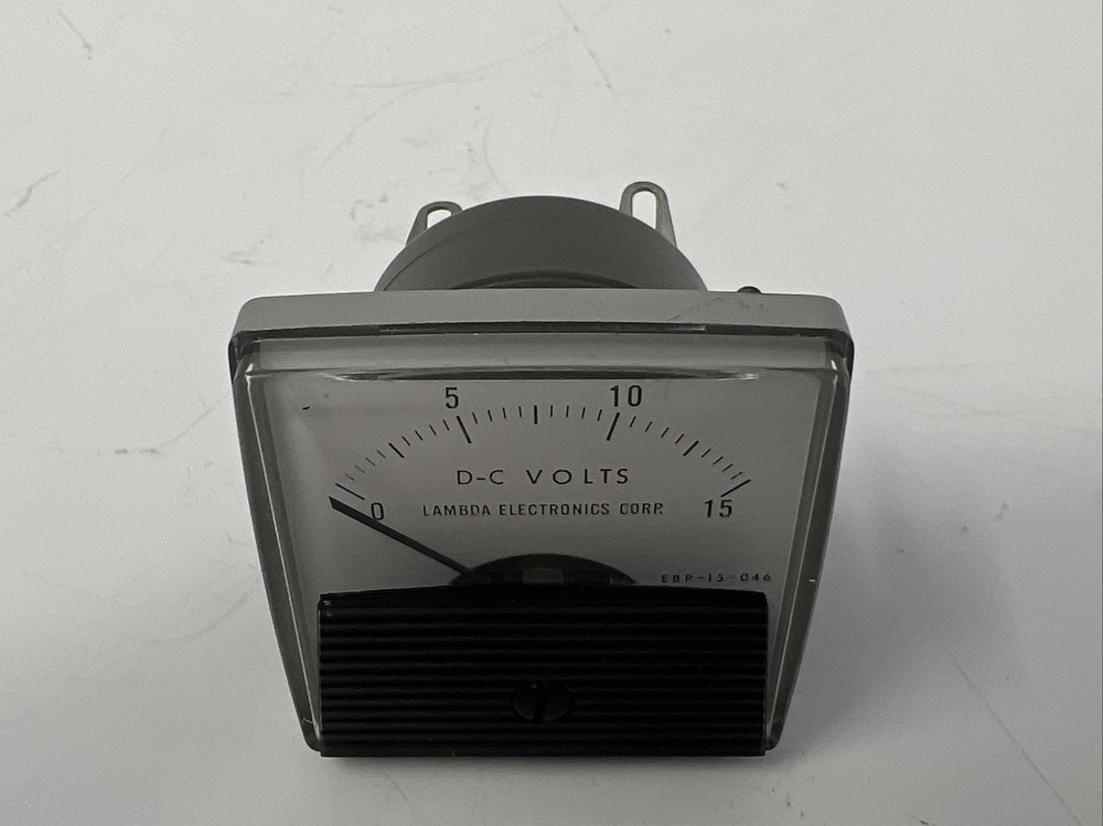 Lambda Electronics CORP DC-Volts Meter Gauge 0-15 EBP-15-046 Working USA Made