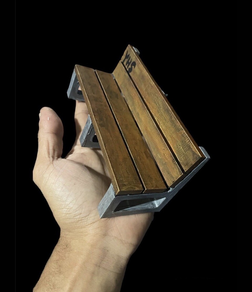 Rustic Hand painted Bench Fingerboard Obstacle