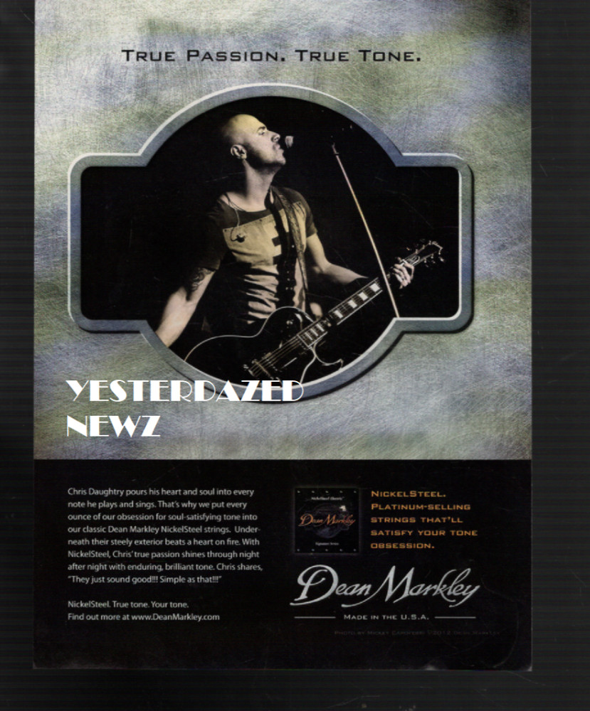 2012 Print Ad for Dean Markley Strings w/ Chris Daughtry