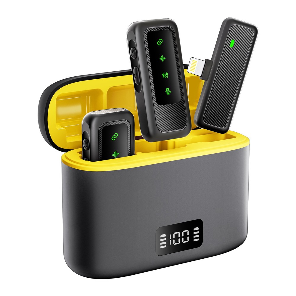 Wireless Lavalier Microphone Clip Mic For iPhone Android Samsung Recording Vlog