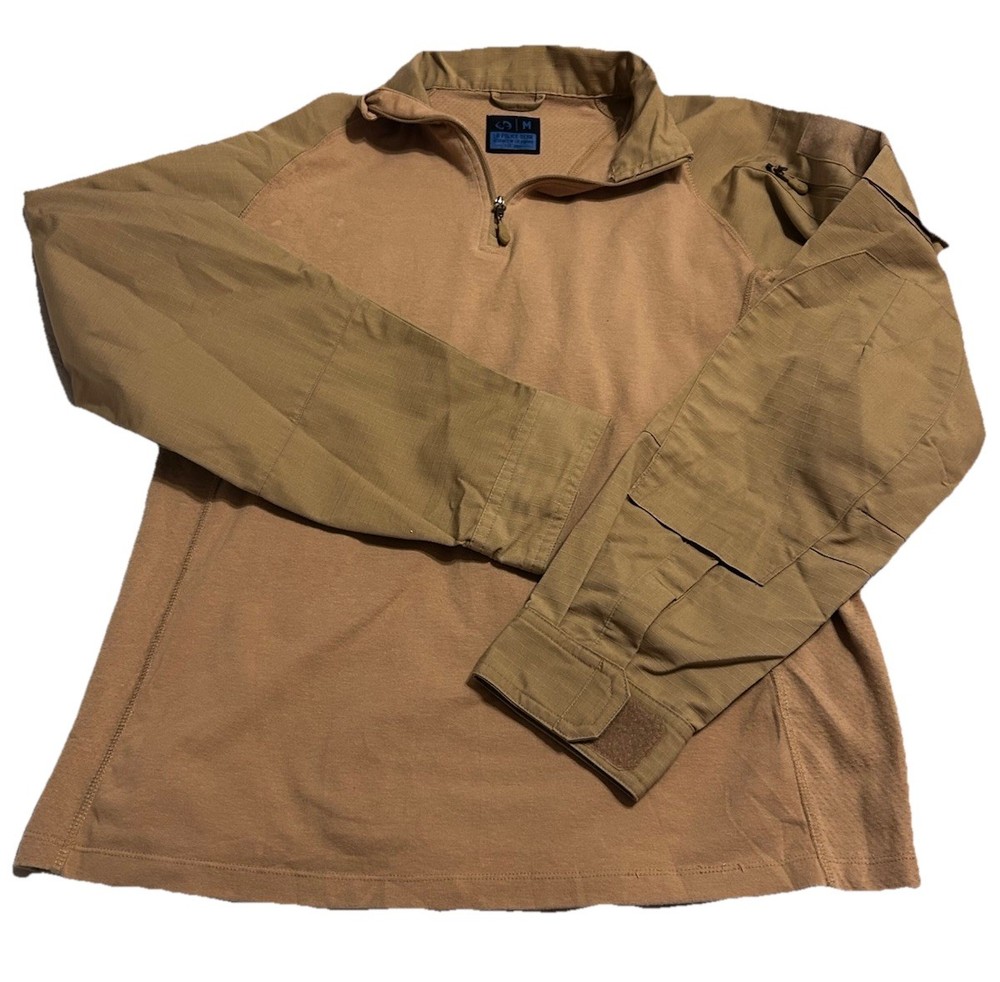 LAPG Men M Combat Shirt Tactical Rip Stop Elbow Patch Zip Pockets Breathable