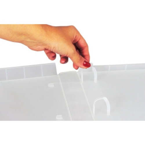 3 Ring Case View Case Binder with Overlay - 1.0 Inches (Clear) - 3 Pack