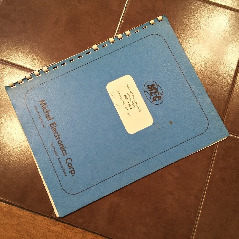 MEC Michel MEC-720A Transponder Test Set Operation Manual