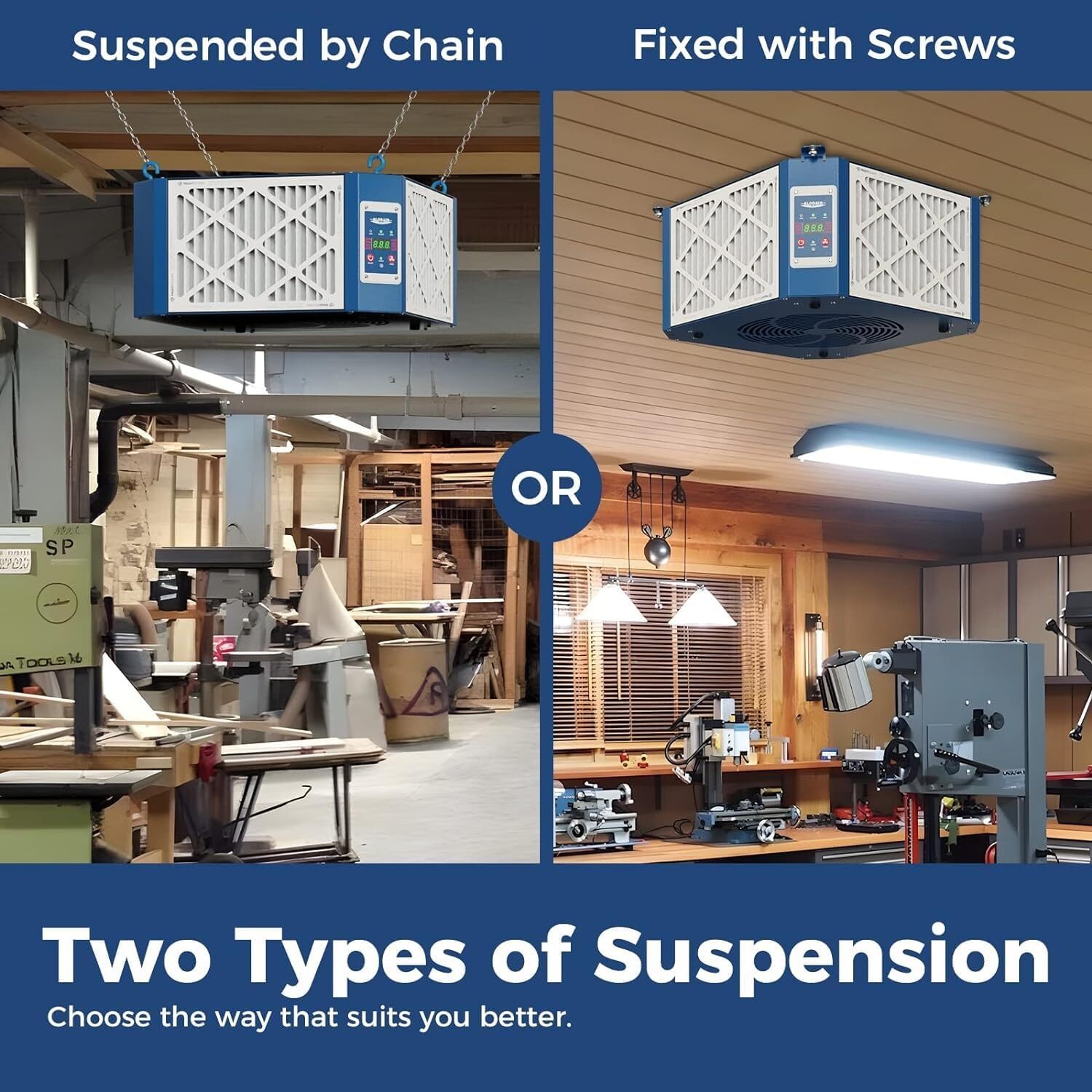 ALORAIR Intake Air Filtration System Woodworking - (1050/1350 CFM) Purecare 1350
